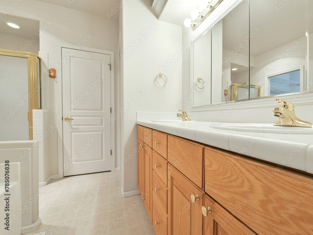 Modern residential bathroom interior Modern residential bathroom interior