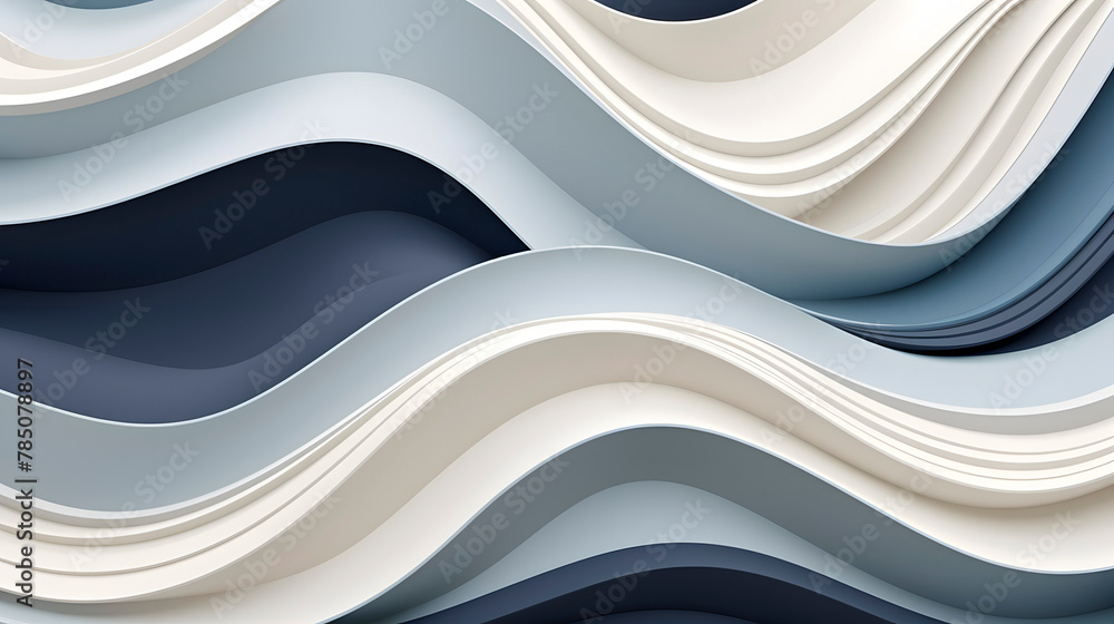 Obraz premium Digital technology white blue green geometric curve abstract poster web page PPT background