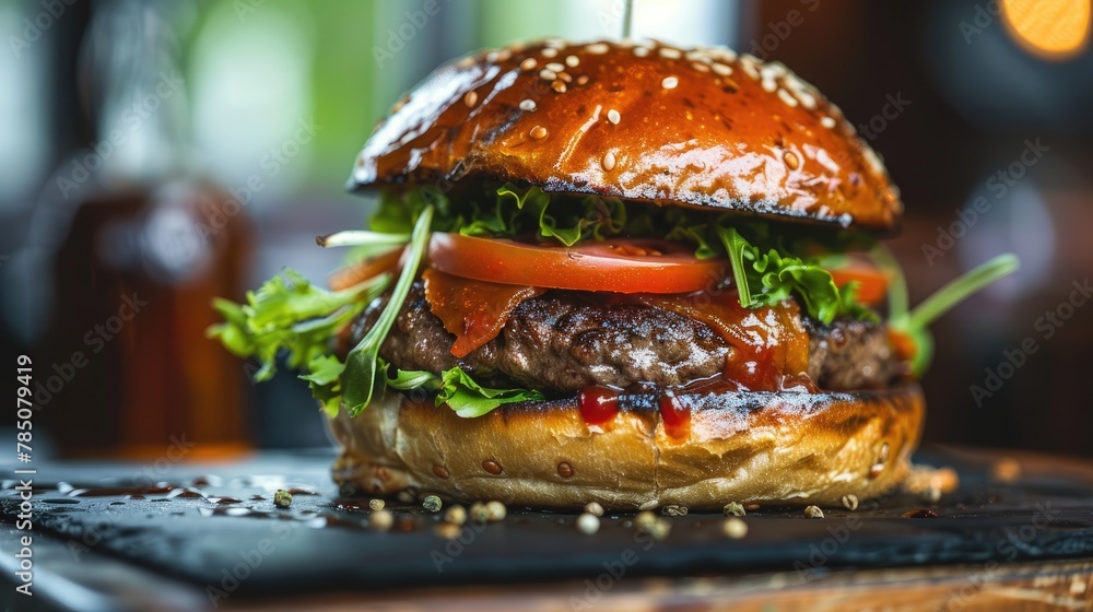Fresh made juicy hamburger Fresh made juicy hamburger
