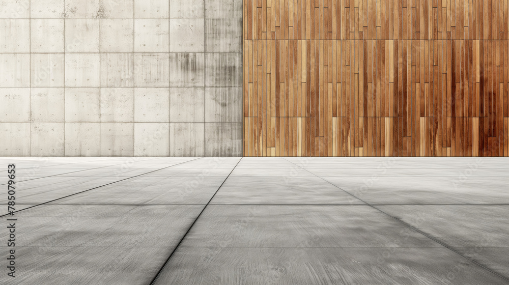Modern concrete and wood texture background Modern concrete and wood texture background
