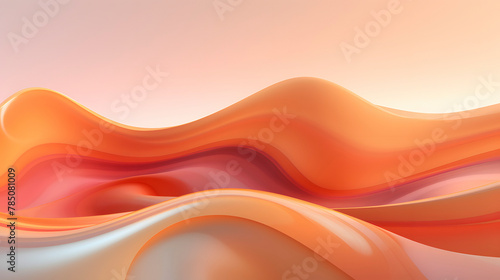 Digital sunset color 3d minimal abstract pattern poster web page PPT background
