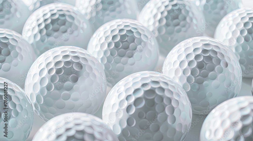 Cluster of golf balls. Generative AI Cluster of golf balls. Generative AI