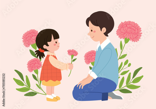 5월 가정의 달 손그림 일러스트