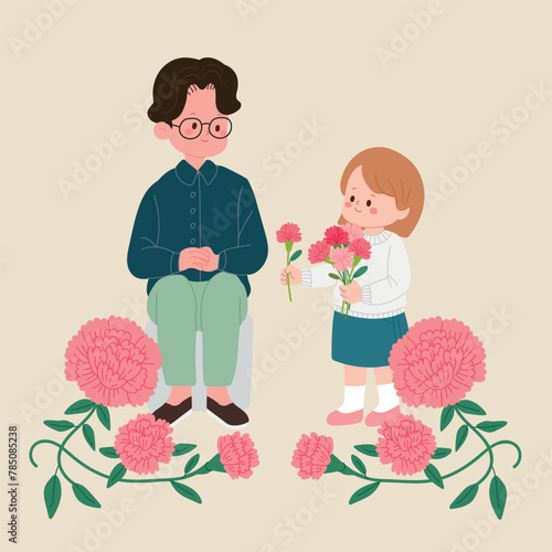 5월 가정의 달 손그림 일러스트