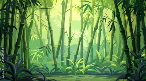Bamboo forest  Illustration  Background