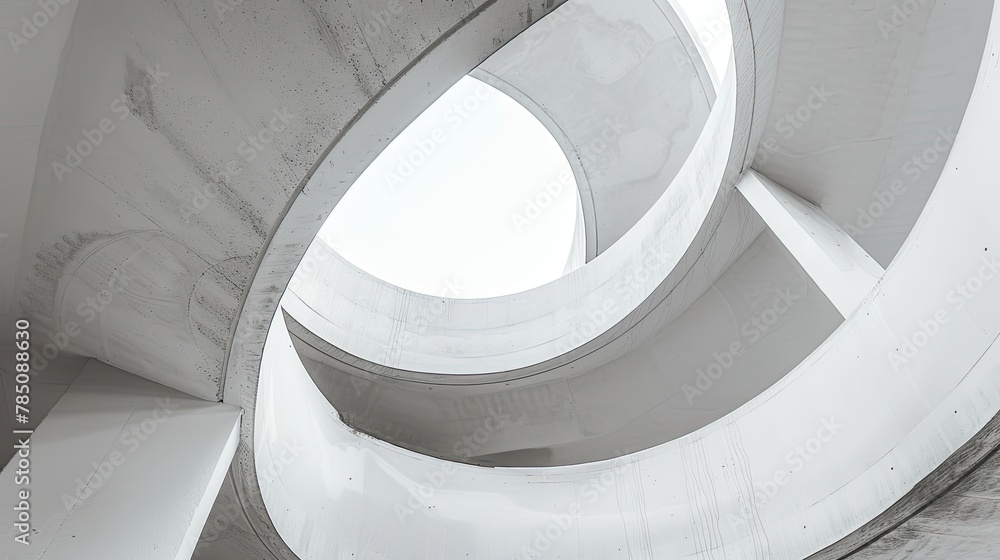 Fototapeta premium White circular architecture. Generative AI