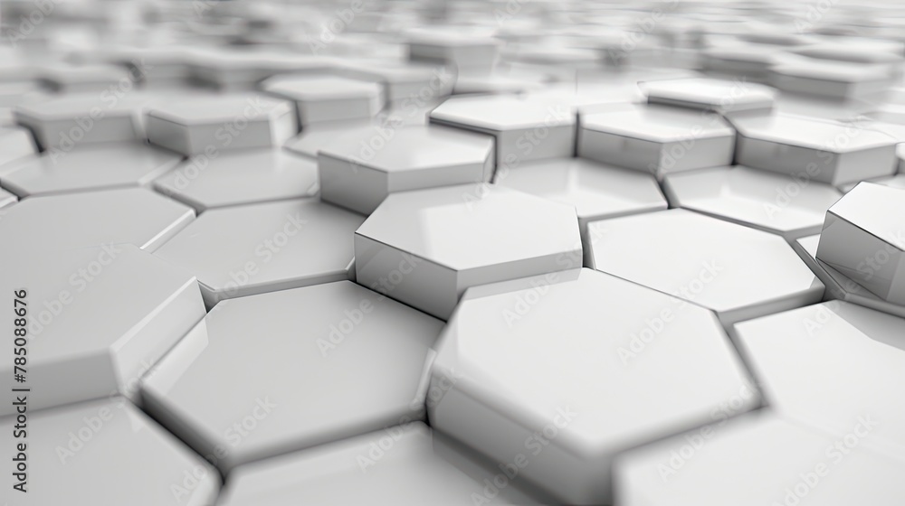 White hexagon background. Generative AI White hexagon background. Generative AI