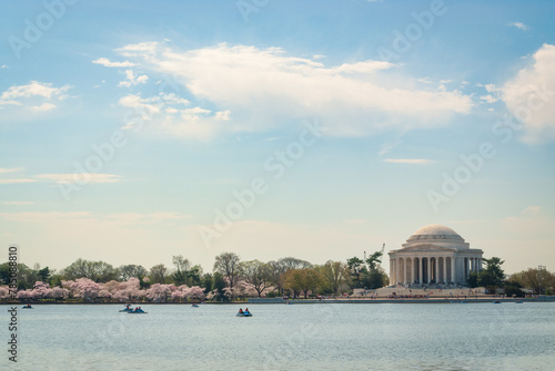 The Tidal Basin on the Mall at the National Cherry Blossom Festival in Washington D.C.
