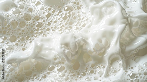 White soapy foam texture. Generative AI photo
