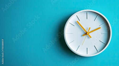 Wallpaper Mural White wall clock close-up. Generative AI Torontodigital.ca