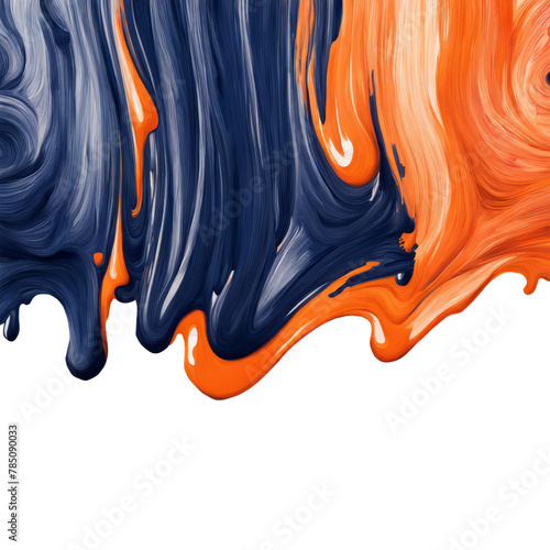orange and blue navi paint melting photo