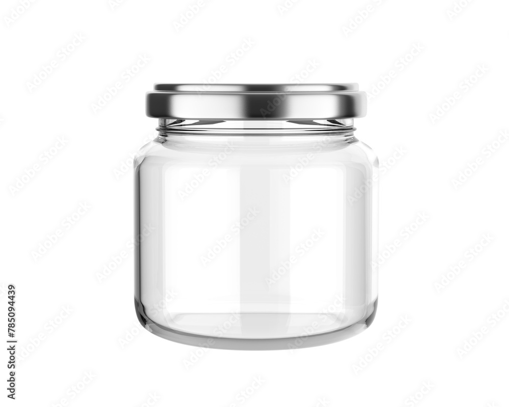Jar with metal lid blank template 3d illustration. Jar with metal lid blank template 3d illustration.