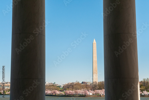 The Tidal Basin on the Mall at the National Cherry Blossom Festival in Washington D.C. photo