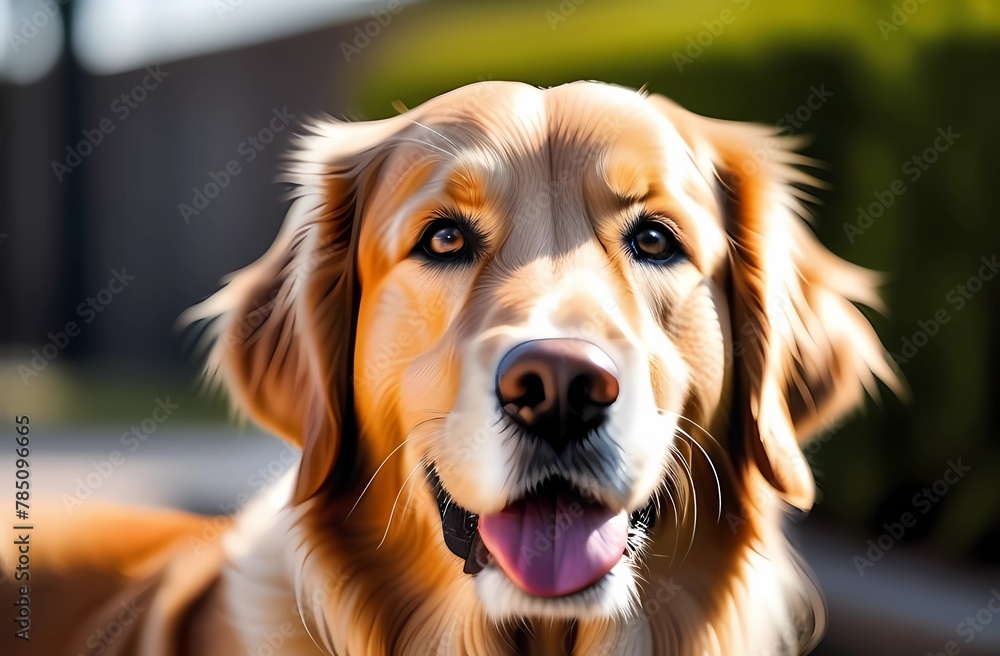 Cute close-up of a retriever dog.