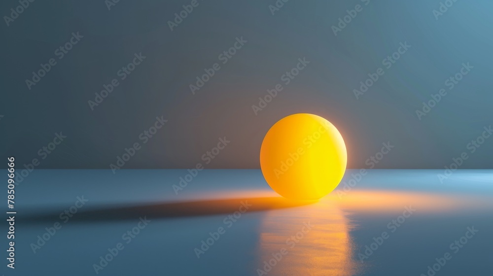 Single glowing sphere on blue background. Concentrated Light Single glowing sphere on blue background. Concentrated Light