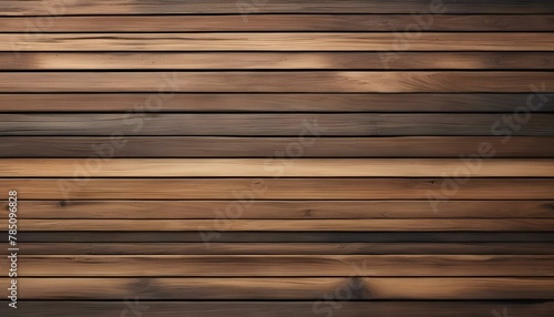 Rustic wooden wall with brown painted planks, AI-generated.