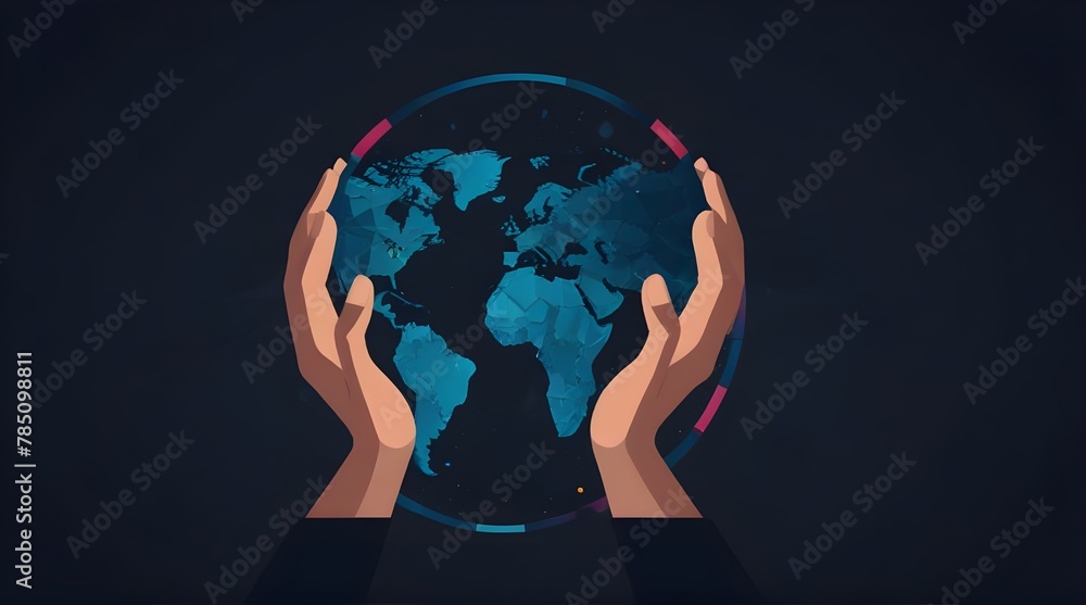 World Cancer Day - Two hand hold up circle shape with set of ribbons of ...