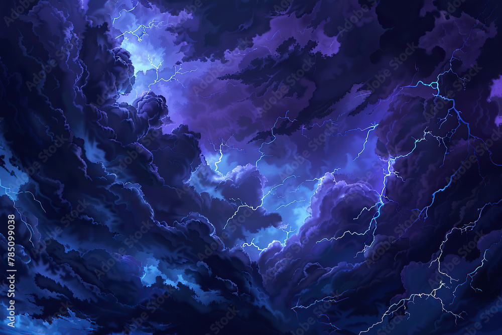 Generative ai on theme of a dramatic dark storm clouds before rain ...