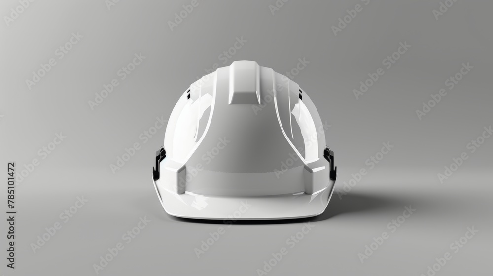 Fototapeta premium Front view of an engineer's helmet.