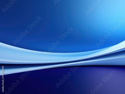 Blue background, gradient blue wall, abstract banner, studio room. Background for product display with copy space