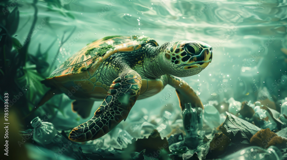 The fight for cleanliness: the plastic menace in the ocean. The fight for cleanliness: the plastic menace in the ocean.