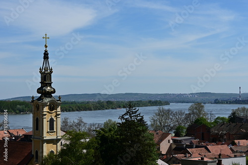 Panorama of the Sava and the city of Belgrad