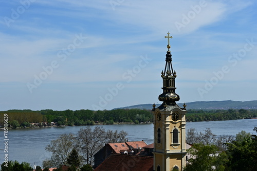 Panorama of the Sava and the city of Belgrad