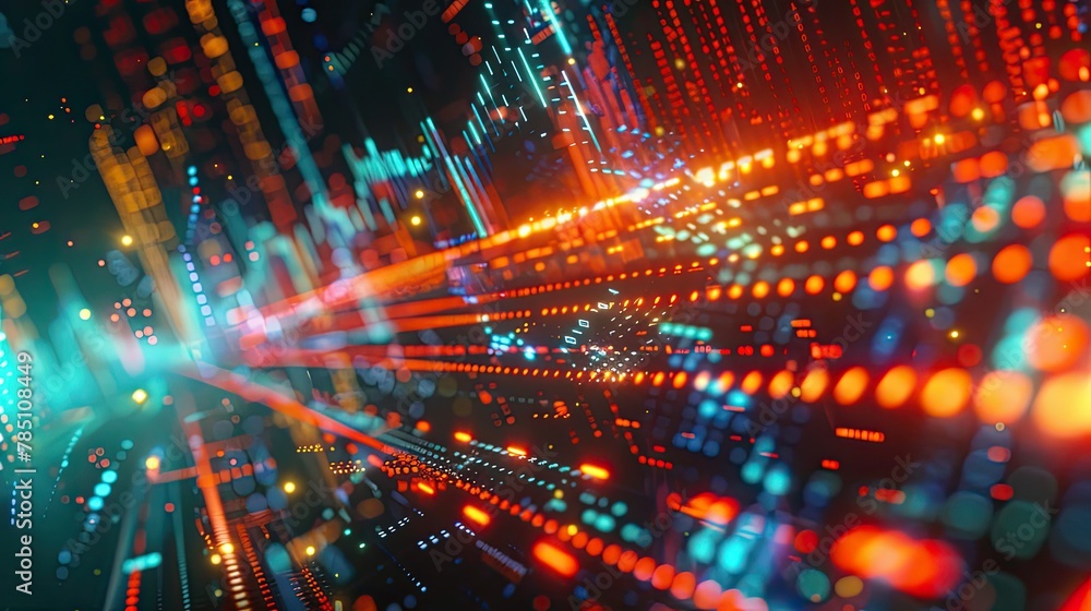 Dynamic depiction of abstract investment market volatility and stability