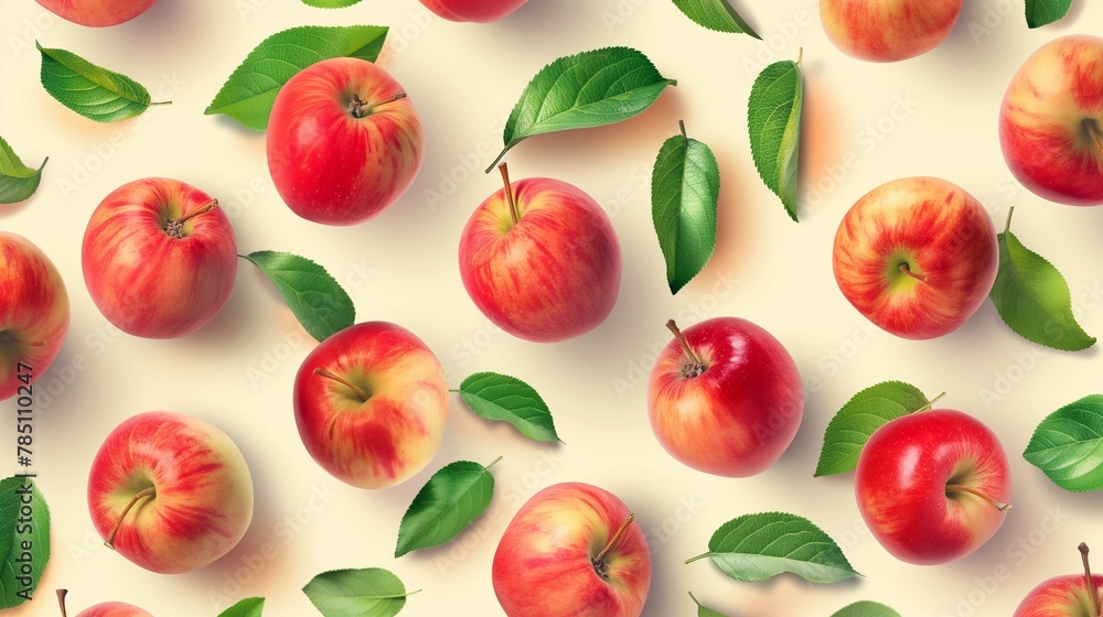 A Seamless Apple Pattern. A Seamless Apple Pattern.