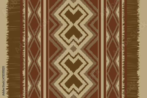 Ethnic abstract ikat art. Aztec ornament print. geometric ethnic pattern seamless color oriental. Design for background ,curtain, carpet, wallpaper, clothing, wrapping, Batik, vector illustration.