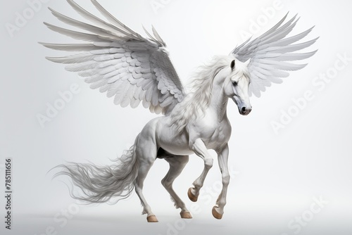 Illustration of Pegasus on a White Background