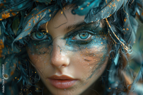 A portrait with artistic retouching, transforming the subject into a fantastical character © Veniamin Kraskov