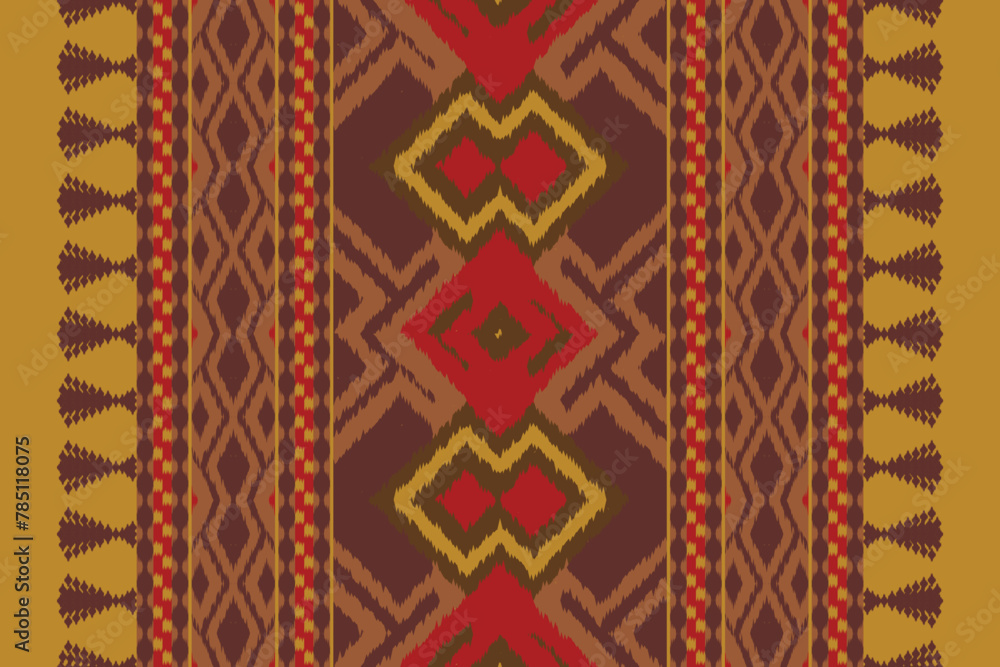 Fabric ethnic tribal pattern art. Ethnic ikat seamless pattern. American and Mexican style. Design for background, wallpaper, illustration, fabric, clothing, carpet, textile, batik, embroidery. Fabric ethnic tribal pattern art. Ethnic ikat seamless pattern. American and Mexican style. Design for background, wallpaper, illustration, fabric, clothing, carpet, textile, batik, embroidery.
