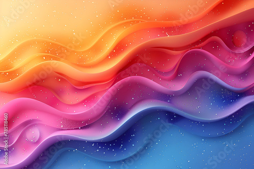 abstract colorful background with waves, Illustration background material