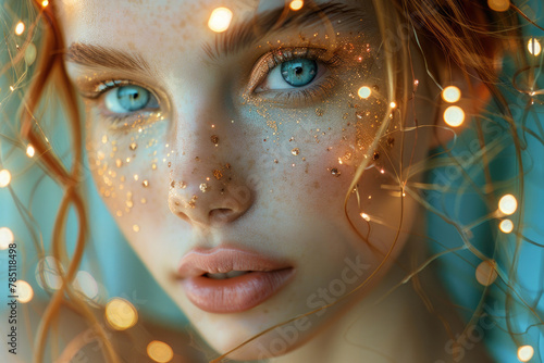 A portrait enhanced with ethereal retouching, evoking a sense of enchantment and wonder