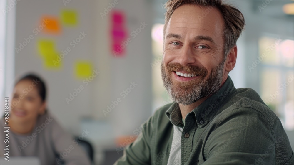 Smiling Man in the Office Smiling Man in the Office