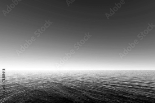Endless sea or blue ocean illustration photo