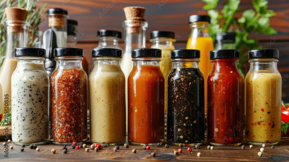 Glass bottle sauces and dressings Glass bottle sauces and dressings
