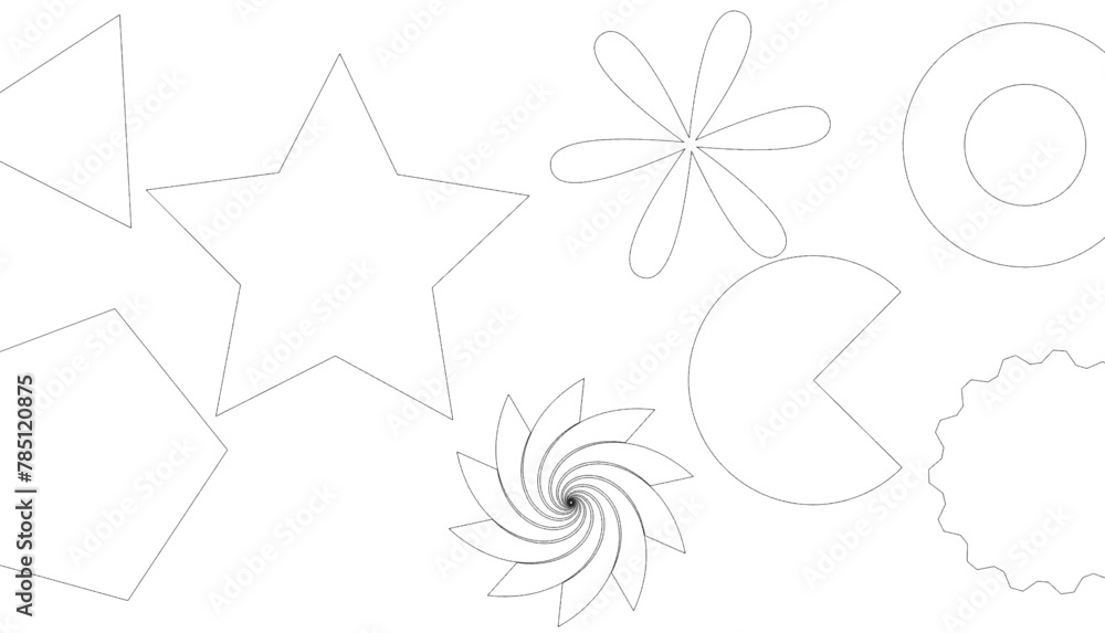 Different shapes sketch illustration Different shapes sketch illustration