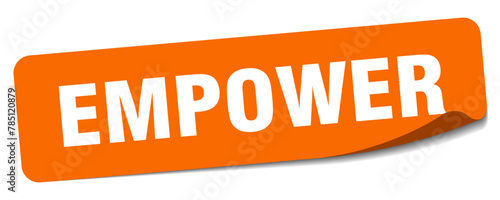 empower sticker. empower label