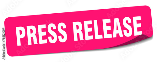 press release sticker. press release label