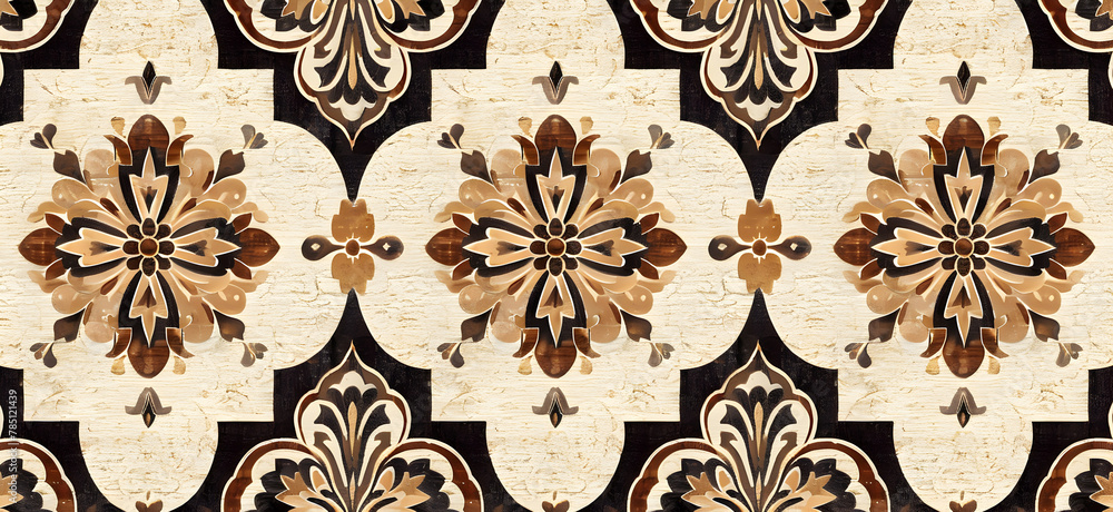 thai art tile pattern AI generated thai art tile pattern AI generated