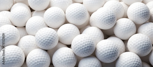 Golf ball stack background. Top and flat view, can be used for web background or golf sports.