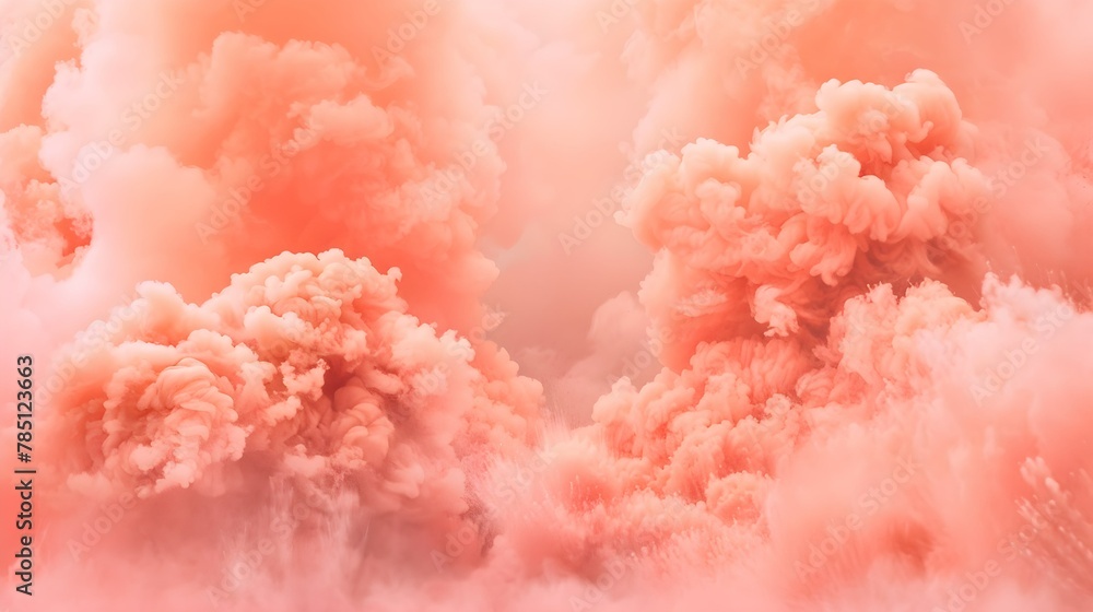 Powder exploison peachy pastel color , peach fuzz color