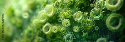 Microscopic of Phytoplankton Vital Lifeforms Powering Ocean Ecosystems and Our Planet photo