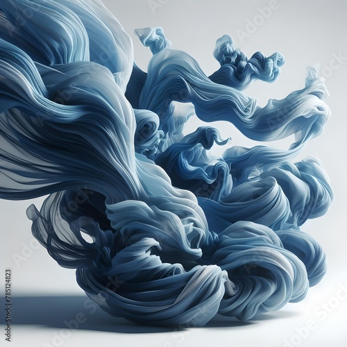 abstract background with blue fabric