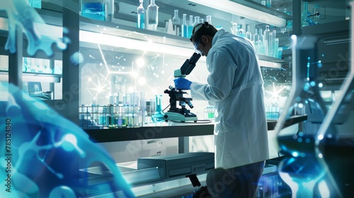 Scientist Working in Modern Laboratory