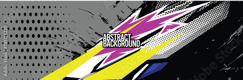 Car wrap decal designs. Abstract racing and sport background for racing livery or daily use car vinyl sticker. Vector eps 10.