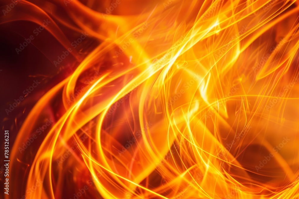 A bright orange flame with a red background A bright orange flame with a red background