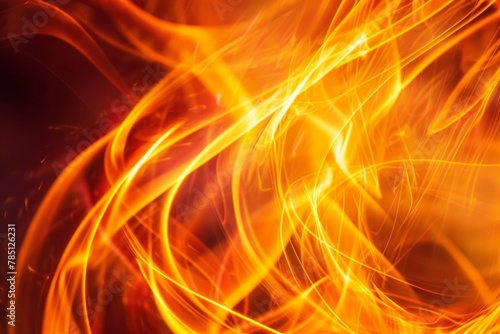 A bright orange flame with a red background